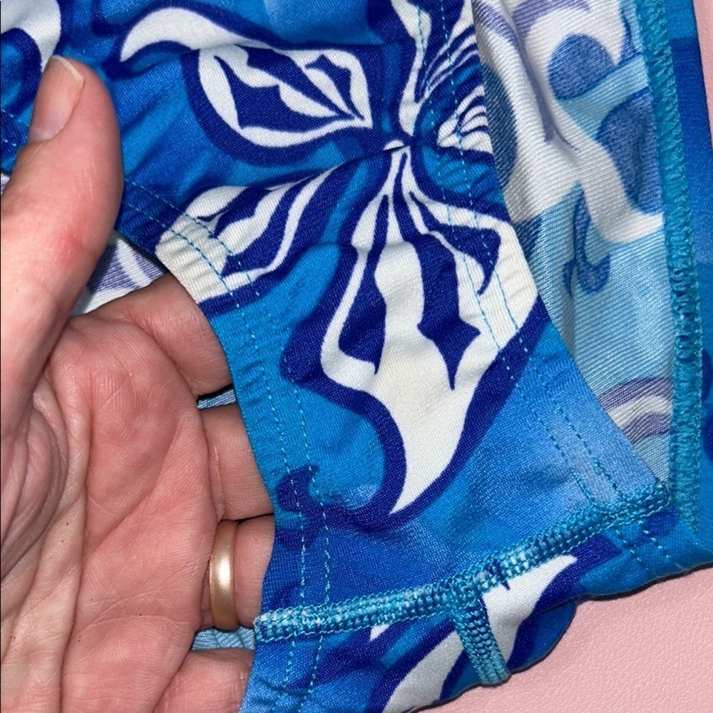 Blue and White Speedo Endurance Floral Swimsuit - Picture 4 of 10